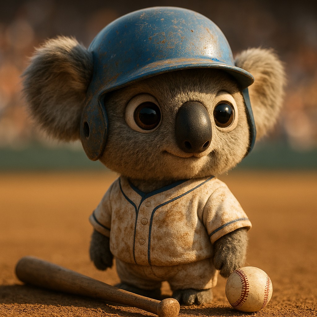 স্টেডিয়ামে ইউনিফর্ম পরা ব্যাট হাতে একটি চরিত্র—viptak ব্র্যান্ডের স্টাইল সহ